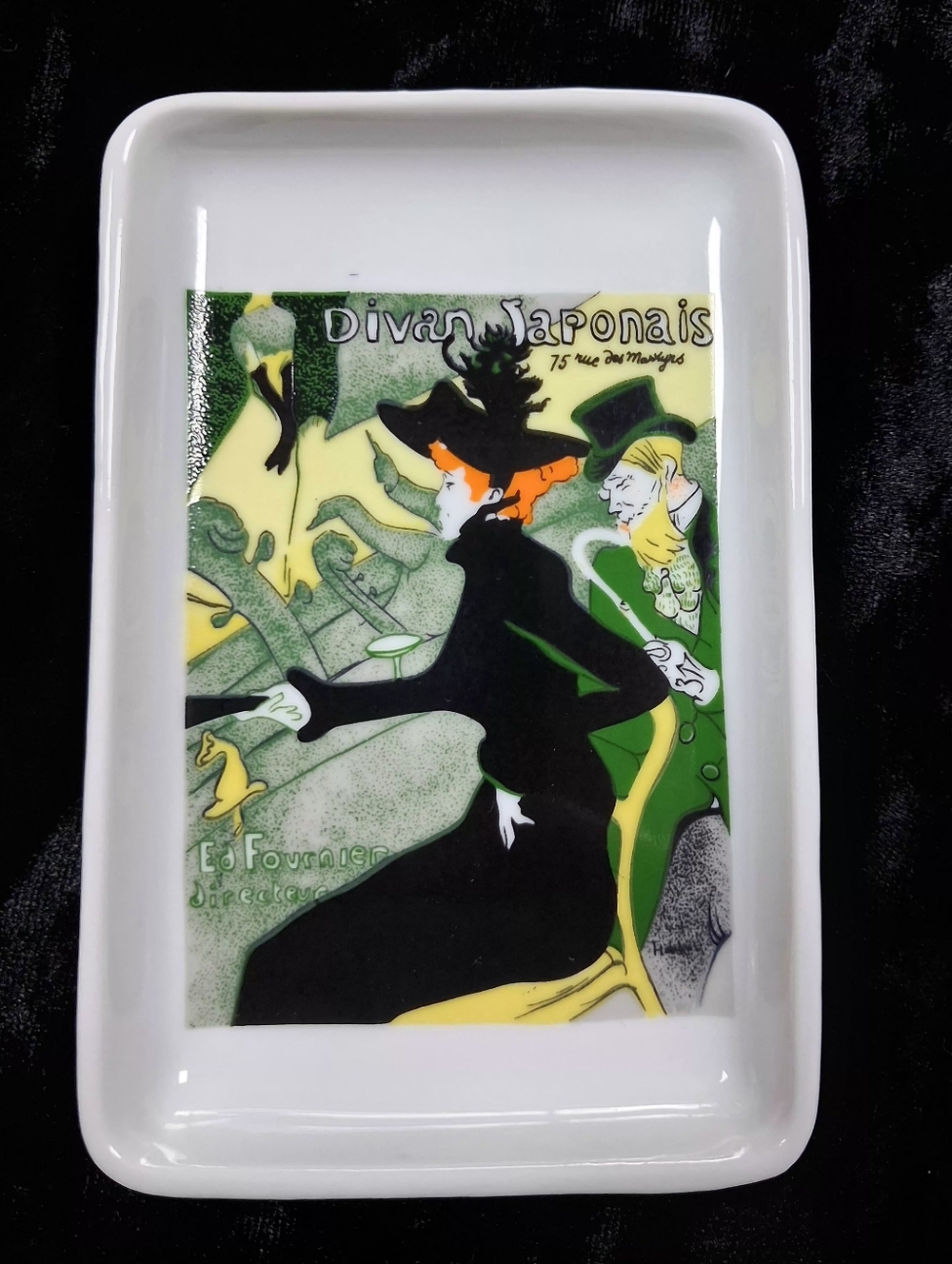 Vintage Limoges France  Toulouse Lautrec Divan Japonais Small Porcelain Tray